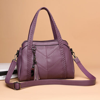 Women's Leather Handbag - Paris