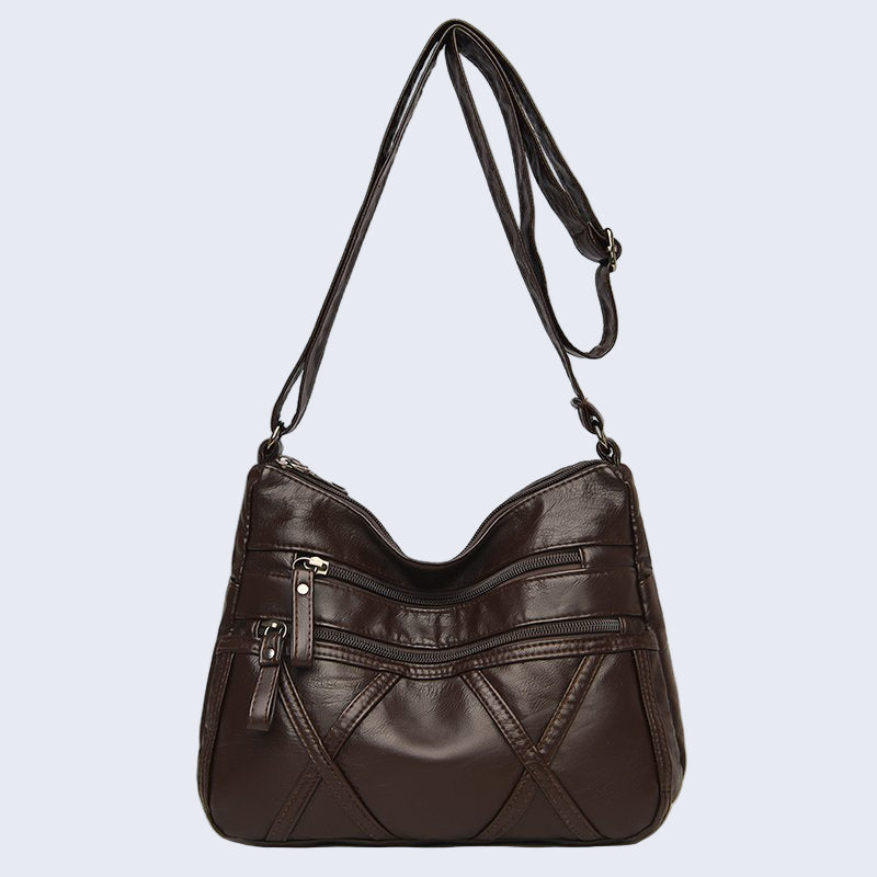 Genuine Leather Crossbody Bag - Madrid