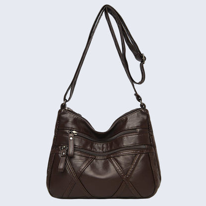 Genuine Leather Crossbody Bag - Madrid