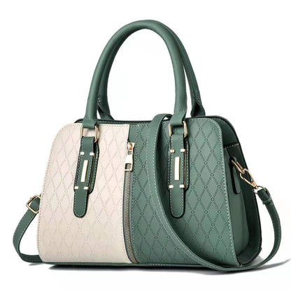 Women's Leather Handbag - Duo Elegance