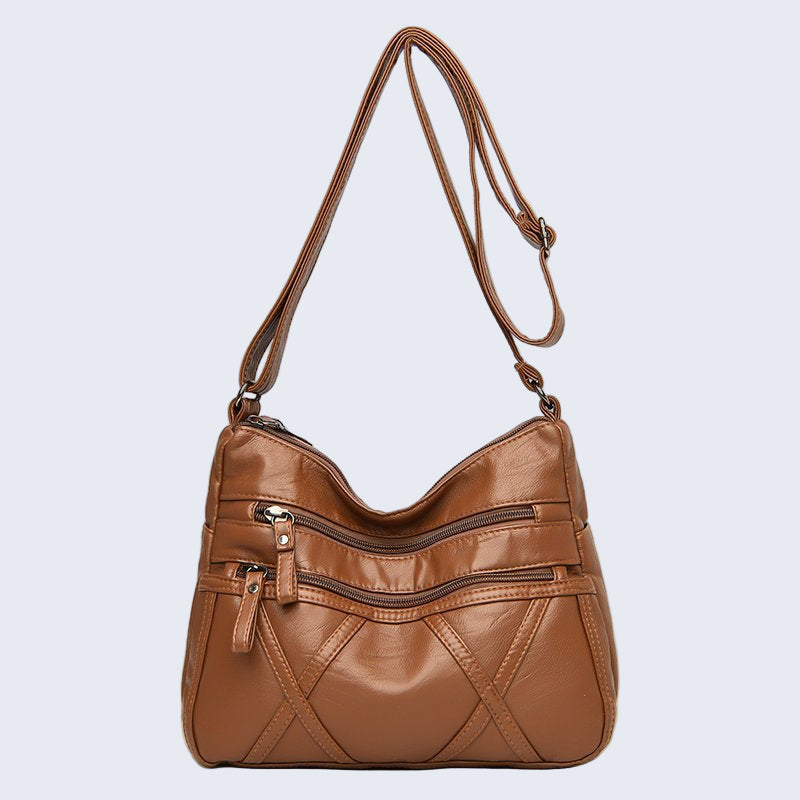 Genuine Leather Crossbody Bag - Madrid