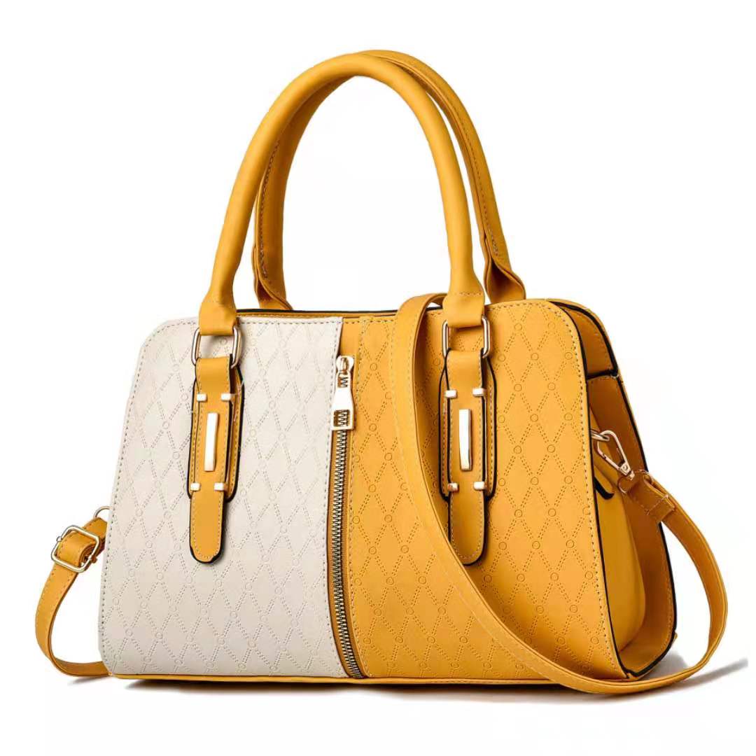 Women's Leather Handbag - Duo Elegance