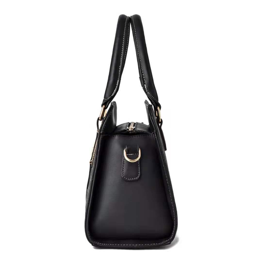 Women's Leather Handbag - Duo Elegance