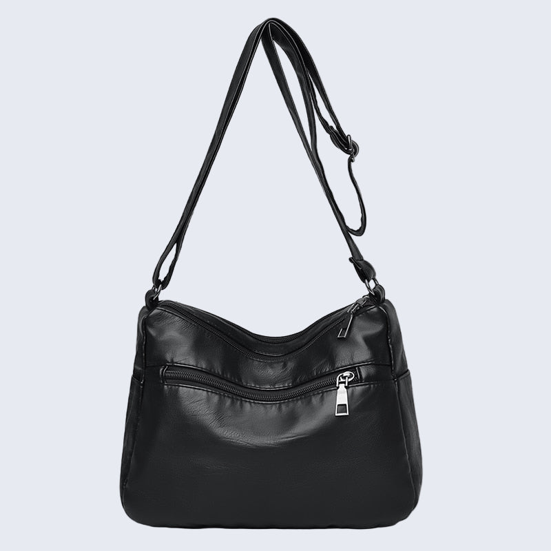 Genuine Leather Crossbody Bag - Madrid