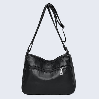 Genuine Leather Crossbody Bag - Madrid