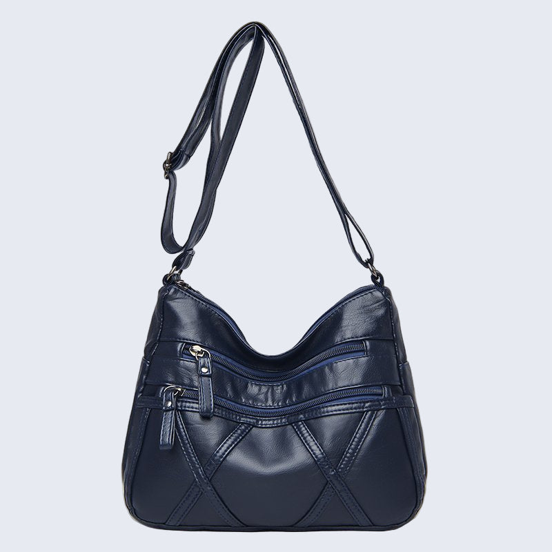 Genuine Leather Crossbody Bag - Madrid