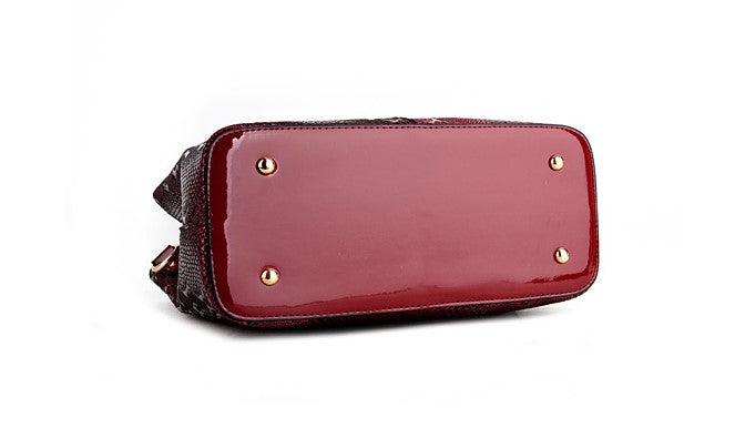 Women's Leather Handbag - Intrecciato