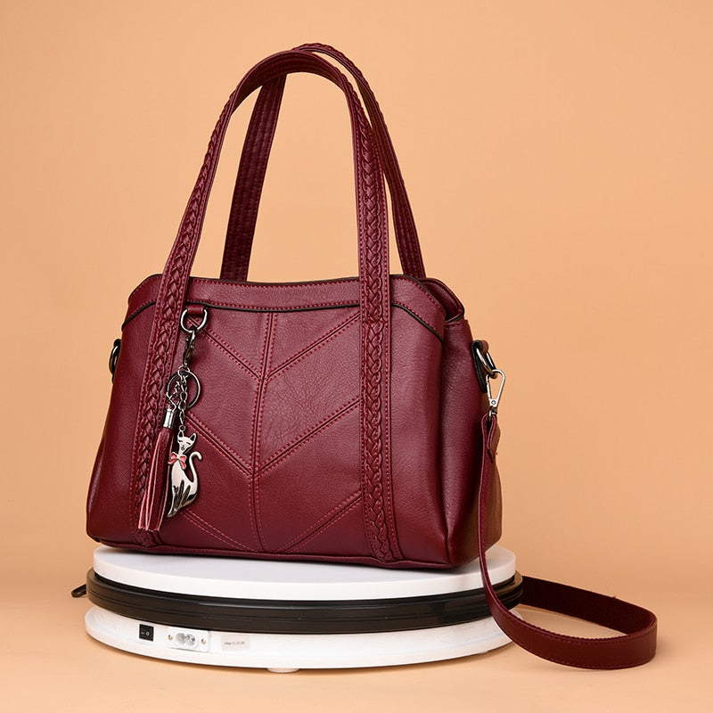Women's Leather Handbag - Paris