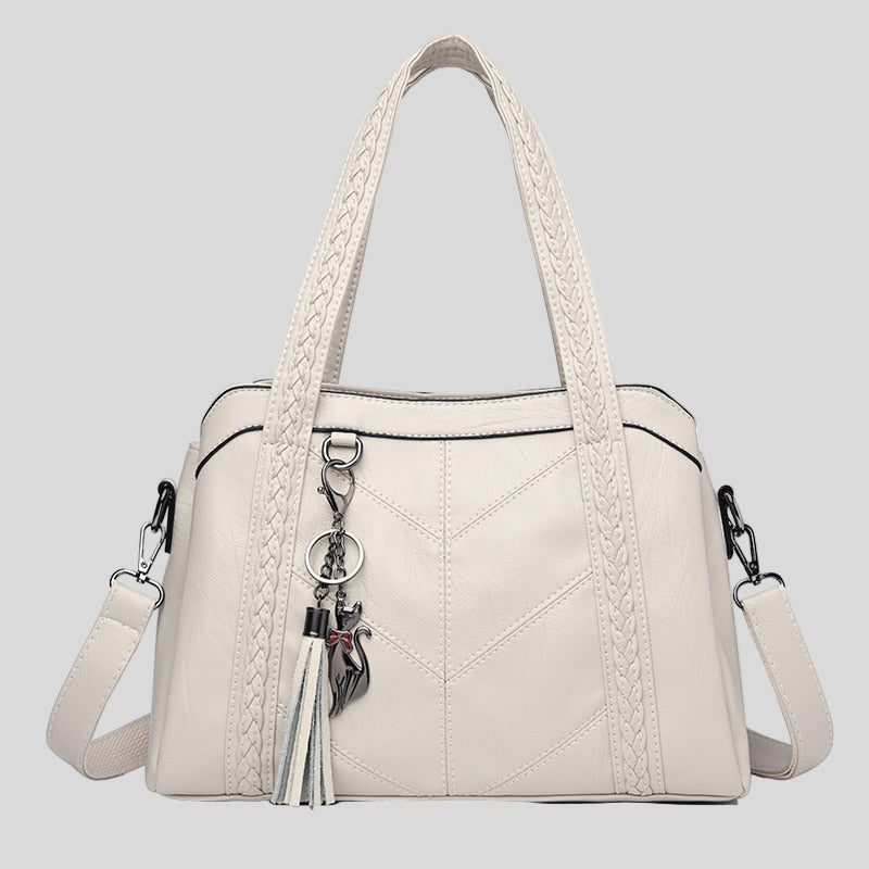 Women's Leather Handbag - Paris