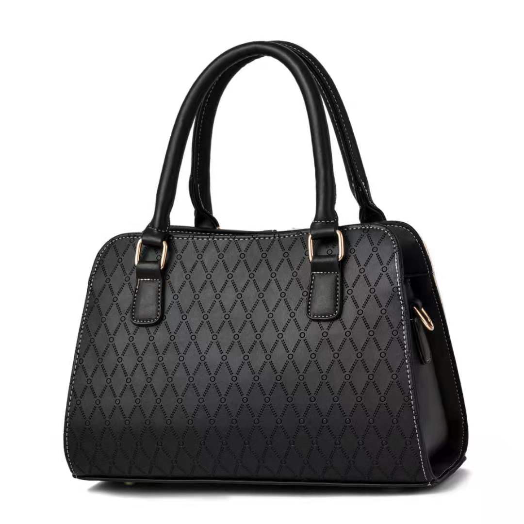 Women's Leather Handbag - Duo Elegance