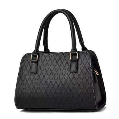Women's Leather Handbag - Duo Elegance