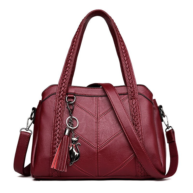 Women's Leather Handbag - Paris