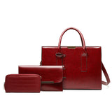 Leather Set Bag + 2 Wallets - Zayna