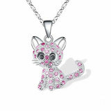 Collar de Circonita Plata Baby Kittens Coloured