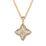 Brown Clover Pendant Necklace | Gold
