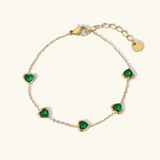 Pulsera de Corazón Verde Francia