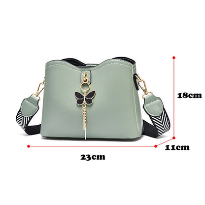 Women's Leather Handbag - Butterfly
