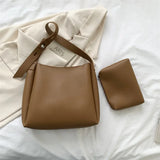 Leather Bag + Pouch - Glass
