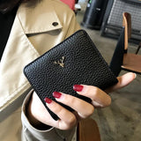 Women's Compact Genuine Leather Wallet - Roseli