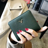 Women's Compact Genuine Leather Wallet - Roseli