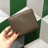 Women's Compact Genuine Leather Wallet - Roseli