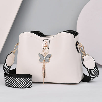 Women's Leather Handbag - Butterfly