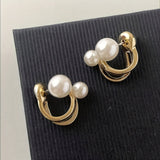 Aretes Llamativos de Perla Double