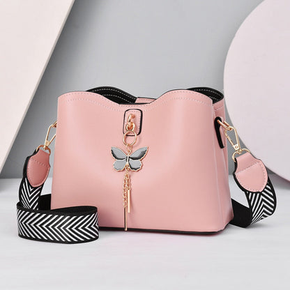 Women's Leather Handbag - Butterfly