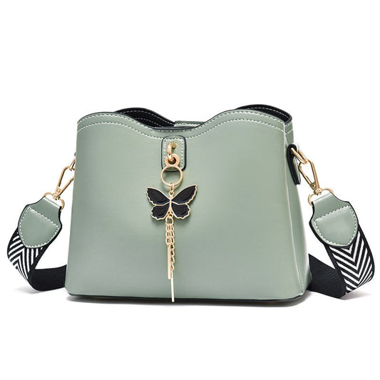 Women's Leather Handbag - Butterfly