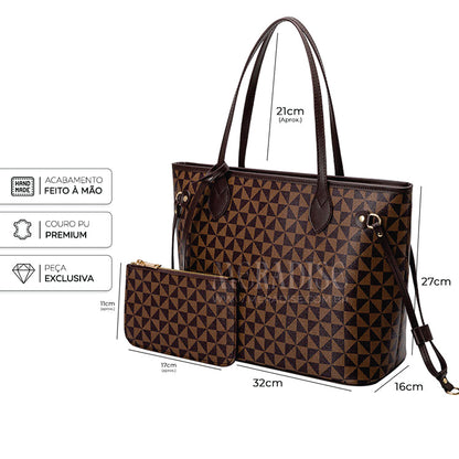 Women's Leather Handbag - Iasmym (Handbag + Wallet)