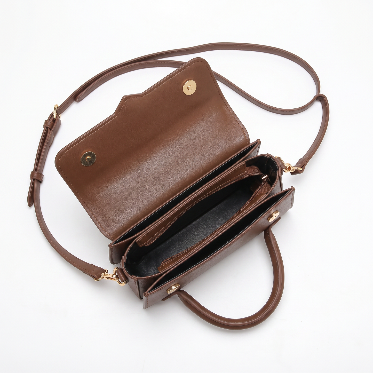 Women's Genuine Leather Handbag with Structured Top Handle – Amelia