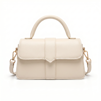 Women's Genuine Leather Handbag with Structured Top Handle – Amelia
