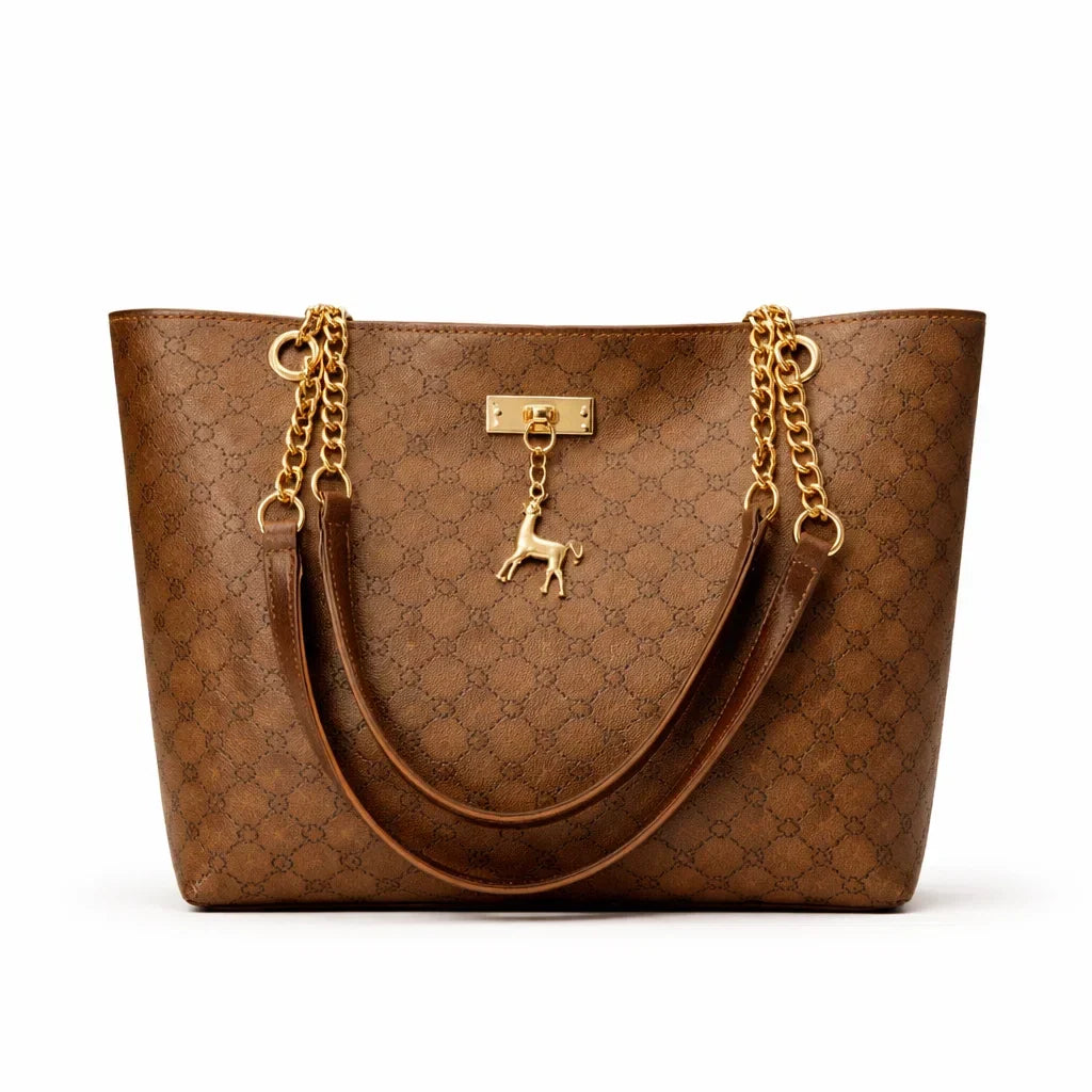 Women's Genuine Leather Handbag with Chain Strap – Palermo