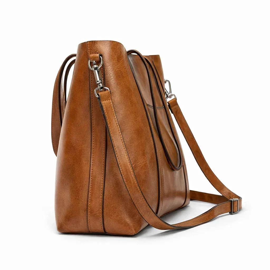 Women's Structured Premium Leather Crossbody Bag – Nápoles
