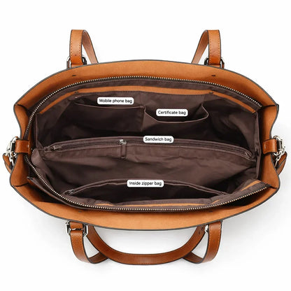 Women's Structured Premium Leather Crossbody Bag – Nápoles