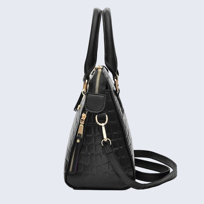 Crocodile-Effect Leather Bag – Glamour
