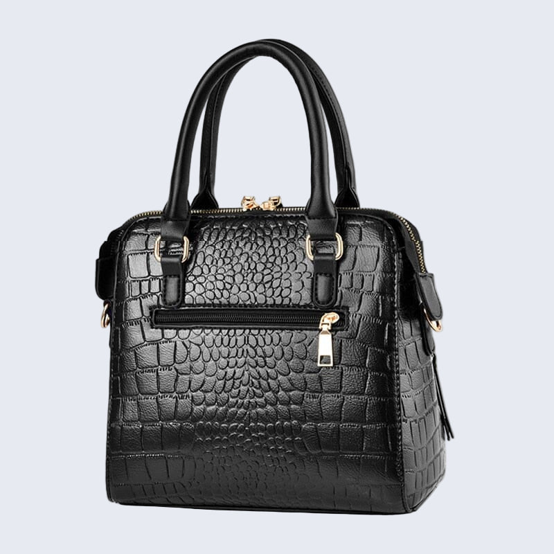 Crocodile-Effect Leather Bag – Glamour