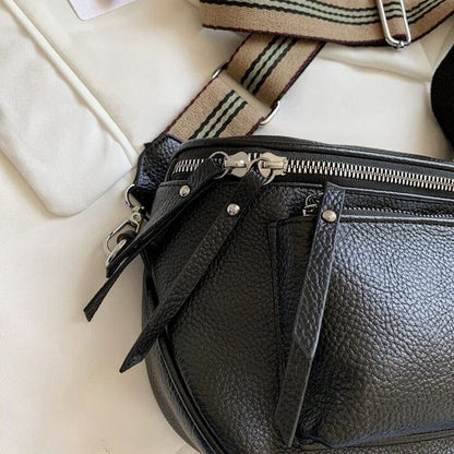 Compact Women's Leather Handbag - Elegance