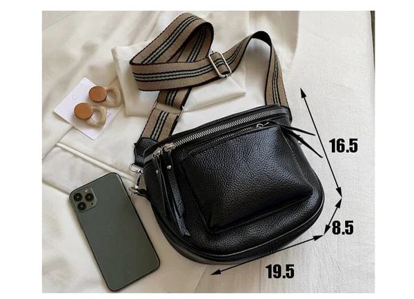 Compact Women's Leather Handbag - Elegance