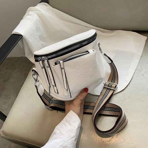 Compact Women's Leather Handbag - Elegance