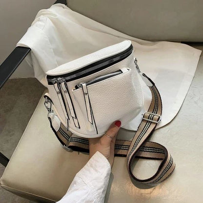 Compact Women's Leather Handbag - Elegance